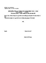 Đề và đáp án kiểm tra 15p học kì I Lịch sử lớp 6 - Năm học 2015-2016 - Trường THCS Mỹ Bình